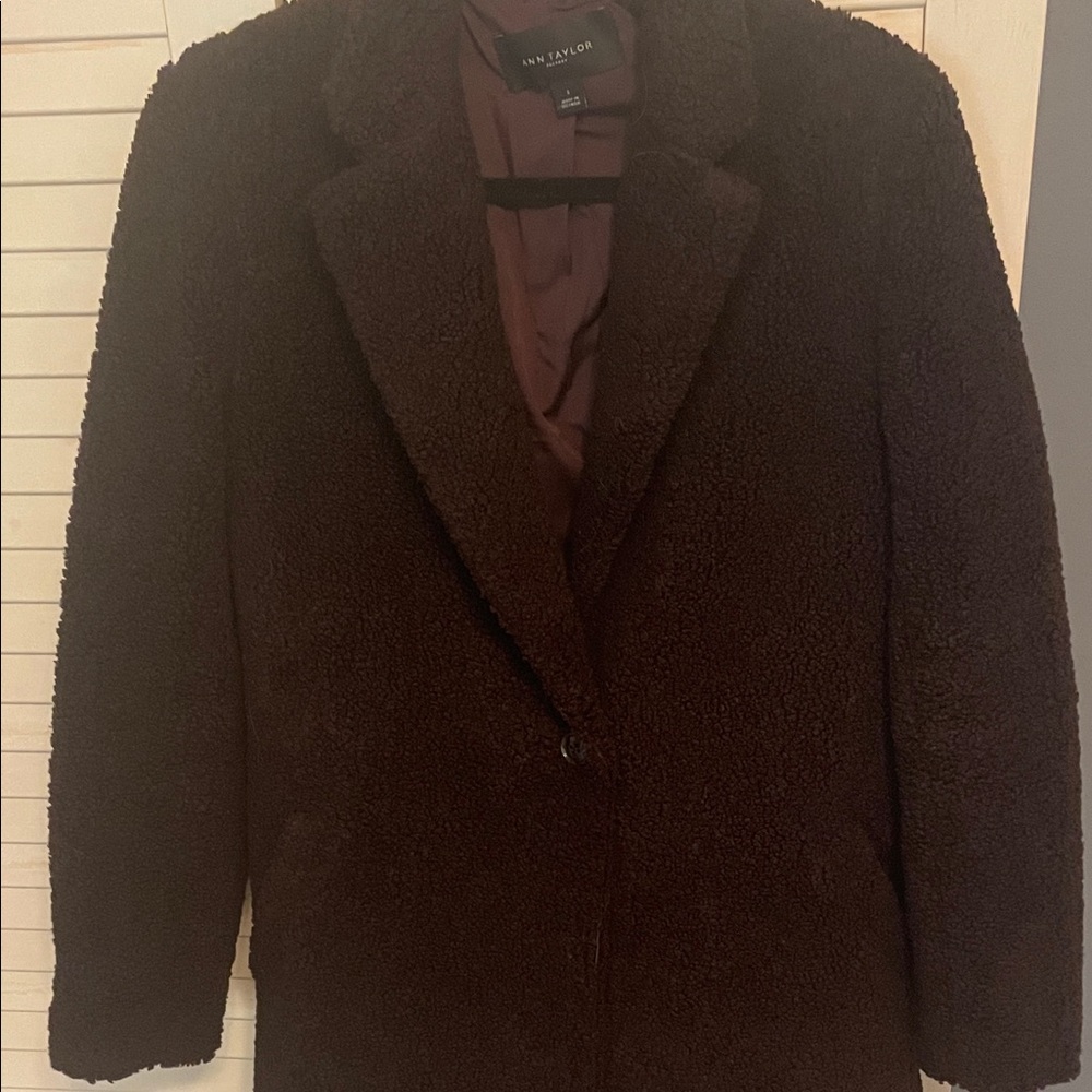 Ann Taylor Women's Dark Brown Teddy Jacket